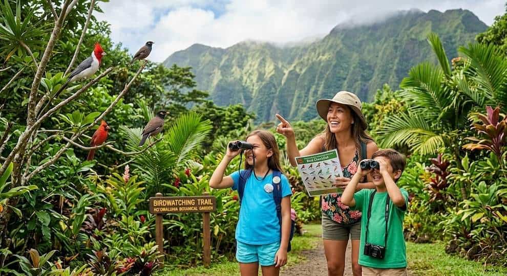 Family Birdwatching at Ho'omaluhia Botanical Garden
